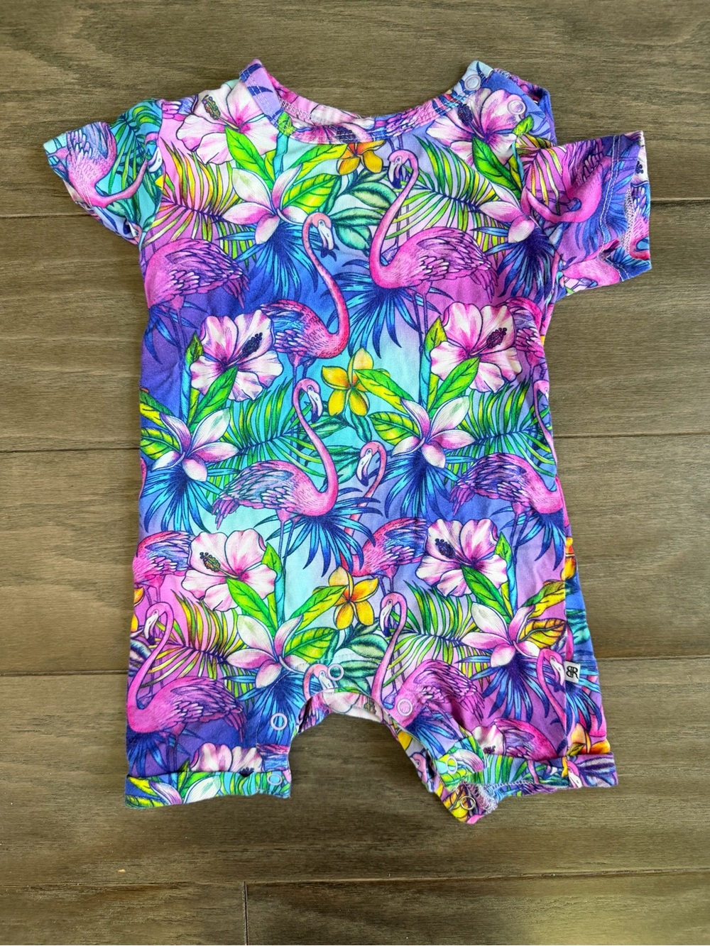 Bums & Roses Tropical Short Sleeve Romper